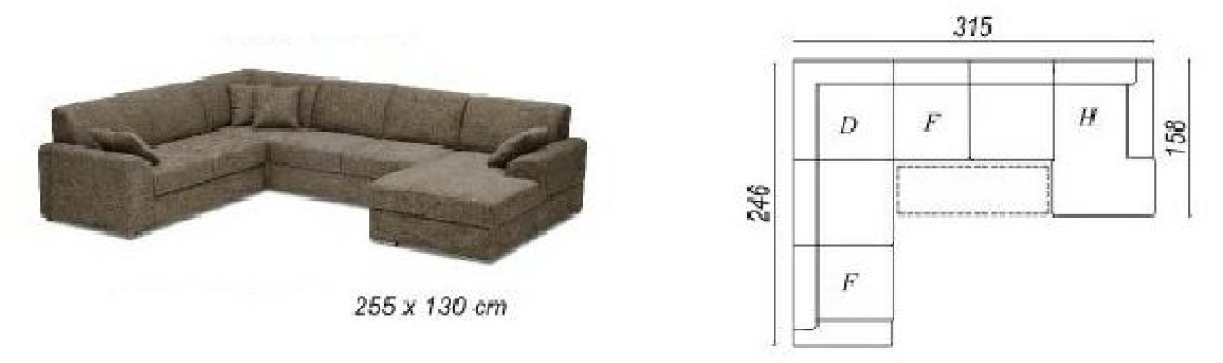Luxueux canapé rembourré en forme de U dans un style contemporain élégant avec finesse.