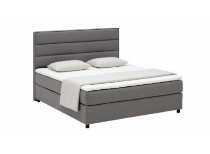 Lit boxspring textile Continental Continental Lits rembourrés en cuir double haut