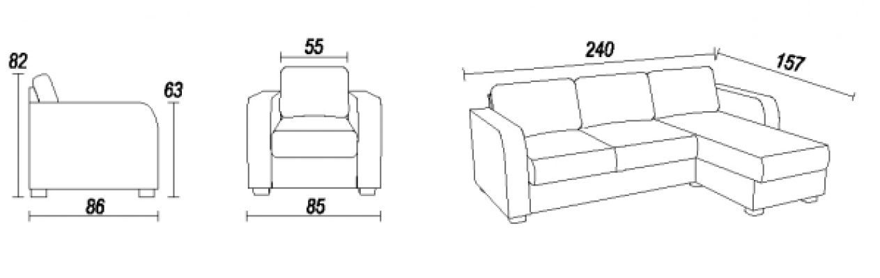 Canapé d'angle Canapé Canapé Cuir Tissu Tissu Paysage vivant Suite Tapisserie Coin CAPRI