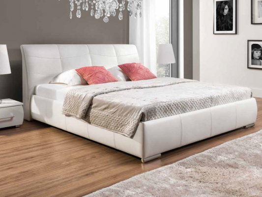 Lit rembourré Lits Lit Rembourrage Cuir Textile Designer Hotel Double Luxe