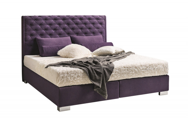Conception Lit en cuir à double literie pour hôtel mariage Chambre Boxspring Box nouveau