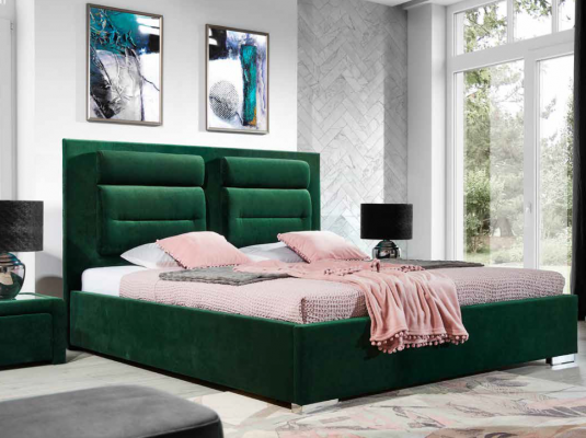 Lit de designer Chambre Lits Textile Cuir Hôtel de luxe Rembourrage Velours