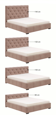 Designer Bed Lit Double Literie Lit Chambre Lit de mariage lit en cuir neuf 2700