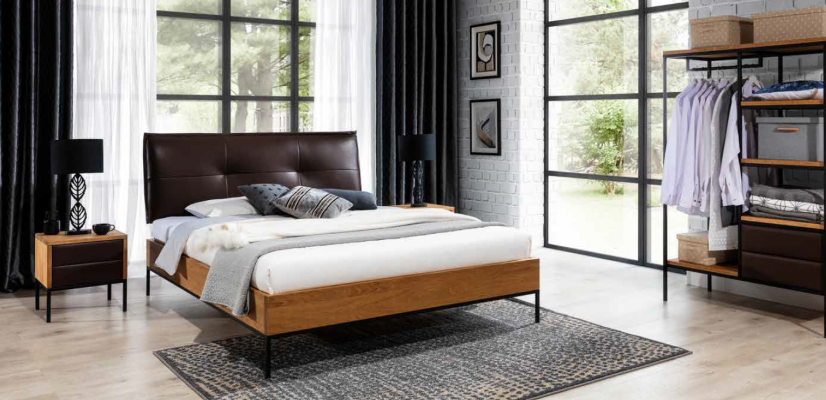 Bois de lit grenier Lits designer Tapissés Cuir Textile Tissu Hôtel 140 160 180 x 200