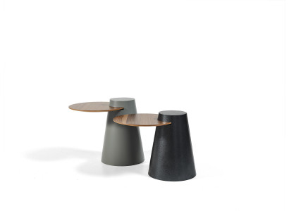 Ensemble de 2 tables basses Table basse et tables d'appoint, tables rondes en verre de designer.