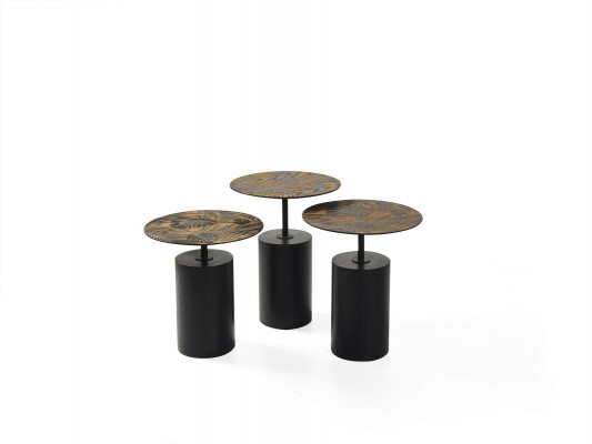 Ensemble de 3 tables basses luxueuses de designer pour le salon