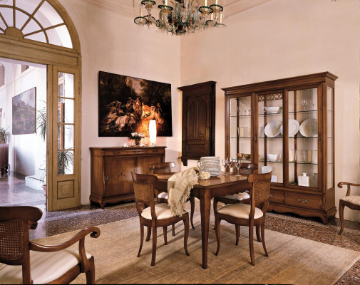 Chaises design Lehn 4x Ensemble de chaises baroques en bois Siège classique Rembourrage Suite