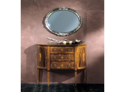 Commode Meubles italiens en bois massif Miroir commode 2 pièces Bahut Armoire Bois