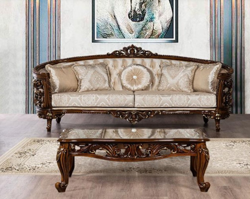 Canapé trois places Style mobilier classique Tissu Canapés Baroque Rococo Luxe nouveau