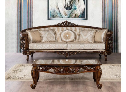 Canapé trois places Style mobilier classique Tissu Canapés Baroque Rococo Luxe nouveau