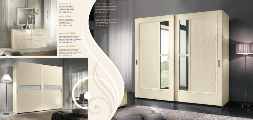 Armoires Italie Armoire Armoire de luxe Portes coulissantes Design Bois Moderne