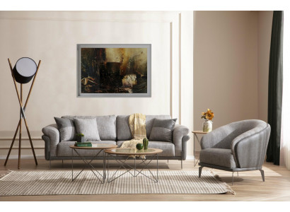 Ensemble de canapé 3 places + 1 place canapé fauteuil luxueux 2x ensemble de tables basses