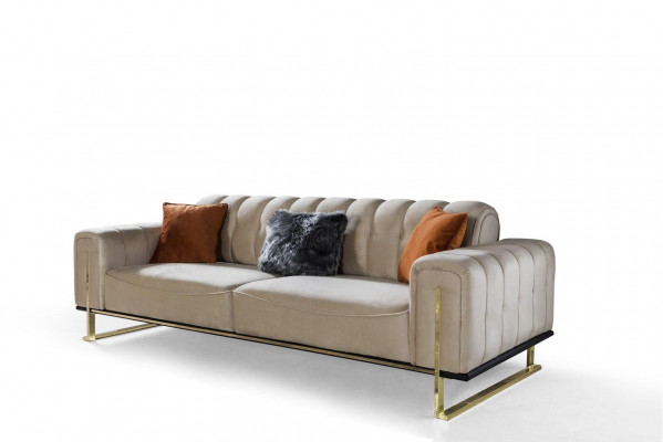 Canapé 3 places Mobilier moderne Couleur beige Salon Canapés de luxe 240 cm