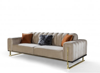 Canapé 3 places Mobilier moderne Couleur beige Salon Canapés de luxe 240 cm