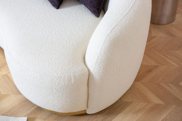 Canapé rond de designer Ensemble d'angle blanc Mobilier moderne dans le salon de luxe