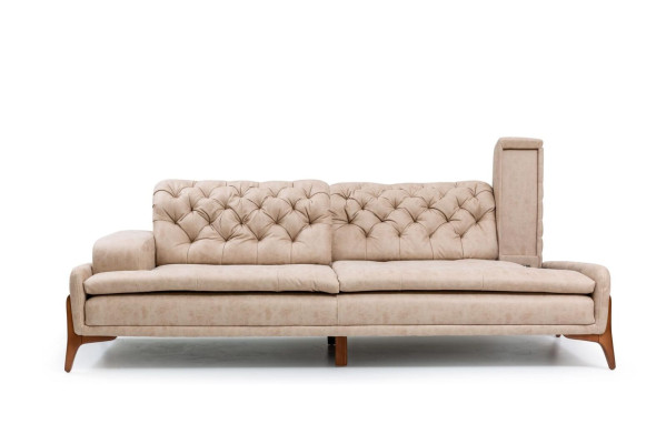 Canapé moderne 3 places Designer Couleur beige Style 240 cm Salon Canapés beige