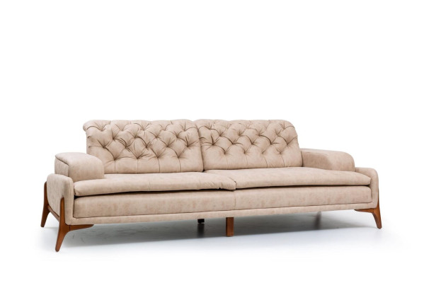 Canapé moderne 3 places Designer Couleur beige Style 240 cm Salon Canapés beige