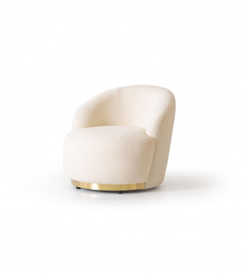 Fauteuil Moderne Blanc Salon Textile Design de Luxe Lounge Club Siège Unique