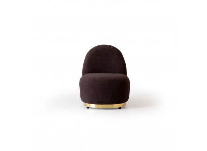 Fauteuil Moderne Marron Salon Textile Design de Luxe Meubles Lounge Club