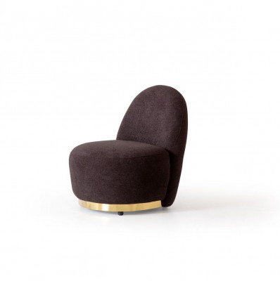 Fauteuil Moderne Marron Salon Textile Design de Luxe Meubles Lounge Club