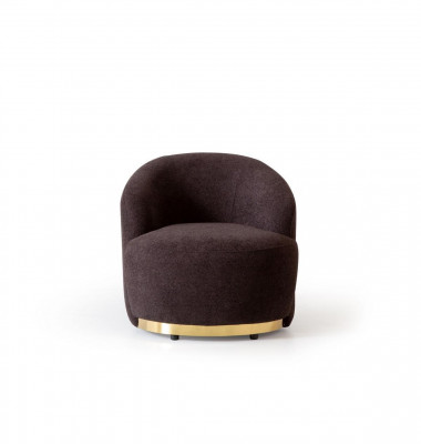 Fauteuil Moderne Marron Salon Textile Design de Luxe Meubles Lounge Club