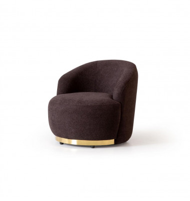 Fauteuil Moderne Marron Salon Textile Design de Luxe Meubles Lounge Club