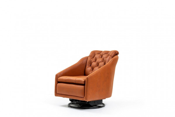 Fauteuil moderne Salon Orange Style Mobilier Designer Lounge Club 75x90