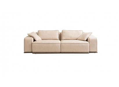 Canapé Trois Places Canapé Moderne 3 Places Tissu Beige Canapé en Tissu Canapé Rembourré