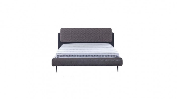 Lit double Lit 160 cm Cadre de lit Gris Lits en tissu modernes Lieu de sommeil