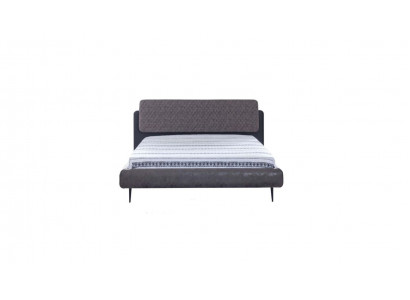 Lit double Lit 160 cm Cadre de lit Gris Lits en tissu modernes Lieu de sommeil