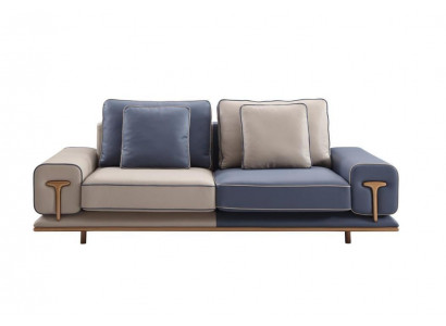 Sofa de salon de luxe 3 places Canapé rembourré de design de siège en textile Moderne