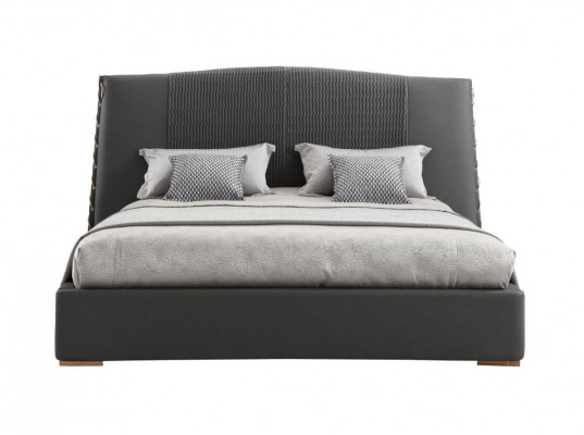 Luxe Lit Lits en bois Cadre de lit Gris Lit double Cadre de lit Lits Lits doubles