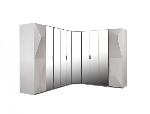 Conception de meuble d'angle de luxe armoire en bois moderne pour chambre.