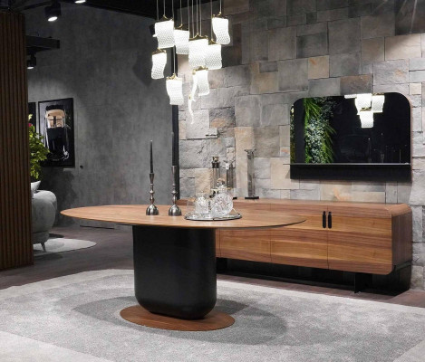 Table à manger Design Table Mobilier moderne Salle à manger Bois Design Mobilier de luxe Neuf