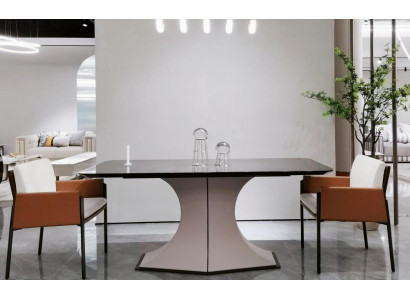 Table à manger en bois naturel Table à manger élégante Table blanche dans un style moderne