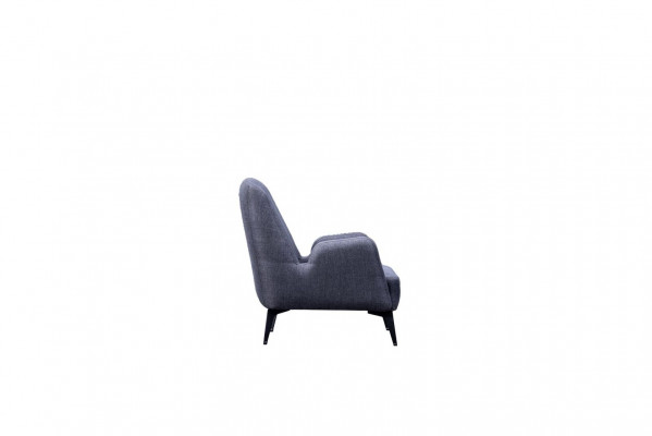 Designer Fauteuil Gris de Luxe 1 Place Fauteuil Rembourré Fauteuil Rembourré en Textile