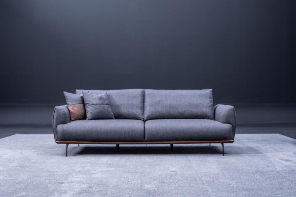 Ensemble canapé trois places design moderne ensemble fauteuil rembourré en textile