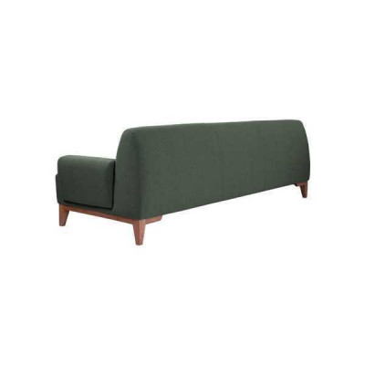 Canapé trois places en tissu vert foncé pour le salon
