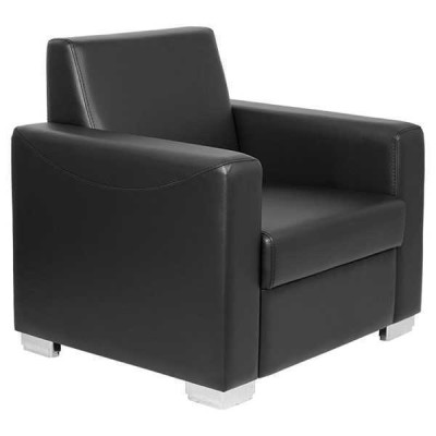 Fauteuil en cuir noir Designer Rembourrage simple place Salle de séjour Fauteuil relax
