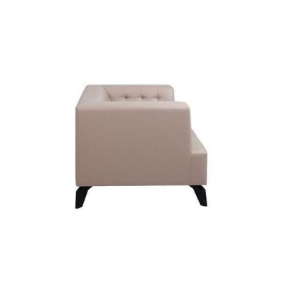 Fauteuil en cuir beige de luxe avec revêtement, style fauteuil de club pour se relaxer, un siège simple.