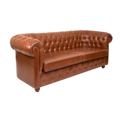 Canapé trois places Chesterfield brun de luxe 3 places canapé moderne