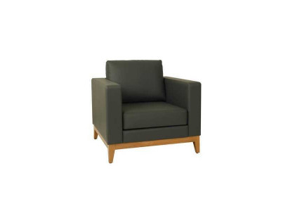 Fauteuil de relaxation de designer vert foncé pour un seul occupant, fauteuil de relaxation de bureau 1 place.