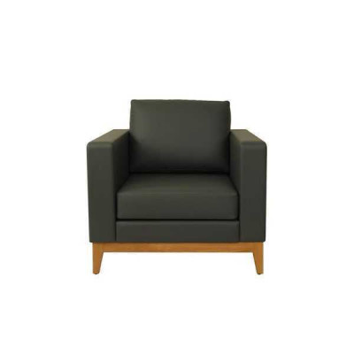 Fauteuil de relaxation de designer vert foncé pour un seul occupant, fauteuil de relaxation de bureau 1 place.