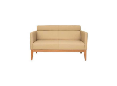 Canapé de bureau beige designer 2 places canapé rembourré en similicuir canapés de luxe