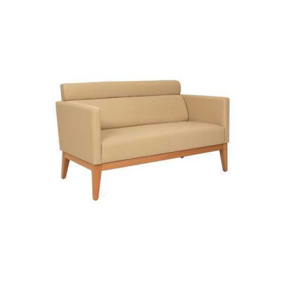 Canapé de bureau beige designer 2 places canapé rembourré en similicuir canapés de luxe