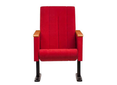 Chaise Rouge de Luxe Design 1 Place Fauteuil Moderne Tissu Mobilier en Bois