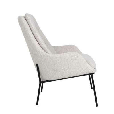 Designer Fauteuil Rembourré Gris Fauteuil de Luxe Fauteuil en Tissu à un Seul Siège