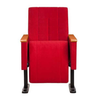 Chaise Rouge de Luxe Design 1 Place Fauteuil Moderne Tissu Mobilier en Bois