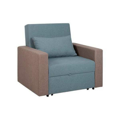 Fauteuil bleu convertible en lit avec fonction de chambre à coucher salon relaxant 1 place fauteuil club de luxe