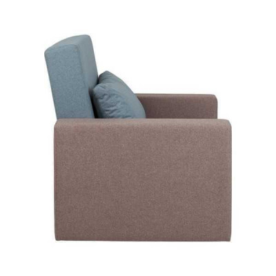 Fauteuil bleu convertible en lit avec fonction de chambre à coucher salon relaxant 1 place fauteuil club de luxe